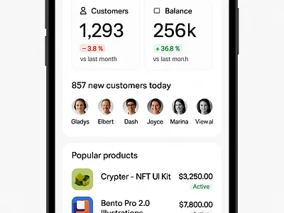 Mobile Dashboard App UI – Clean & Minimal Design branding dashboard design graphic design logo logo design mobile app ui
