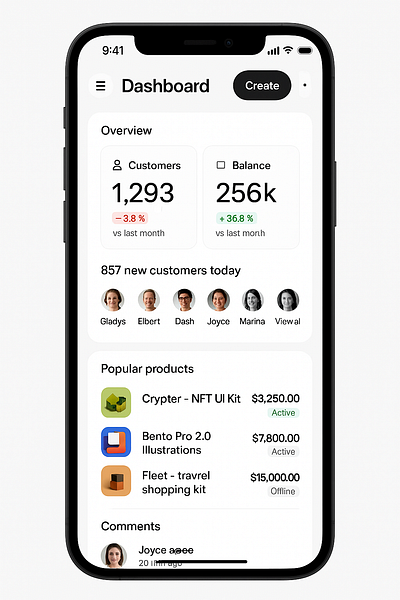 Mobile Dashboard App UI – Clean & Minimal Design branding dashboard design graphic design logo logo design mobile app ui