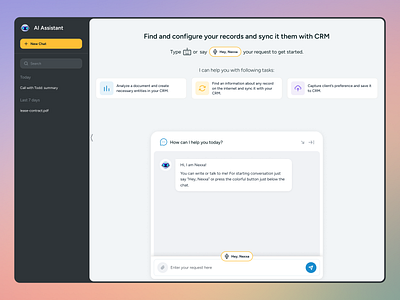AI Voice Assistant Concept ai assistant ai tool chatgpt uxui design