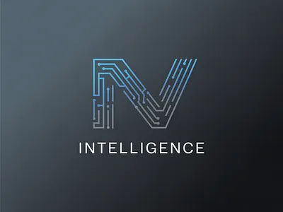 Futuristic Tech Logo Design for NV Intelligence –Digital Network branding design graphic design illustration logo logo design typography ui ux vector