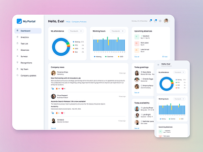 Web-Based Operations Platform for Company Staff figma recruiting staff statistics uxui design
