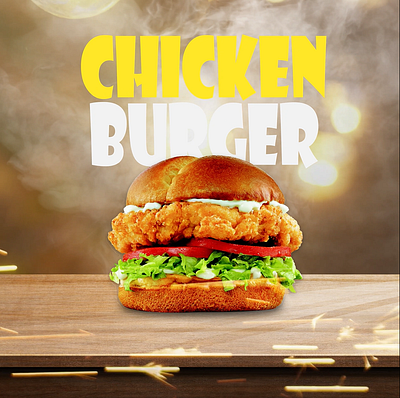 Unleashing Flavor: Chicken Burger AE Promo adobe after effects graphic design motion graphics promotion video editing