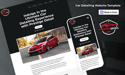 Car Detailing - Zarla Website Template car car detailing car detailing website car wash car wash website car website website builder website template