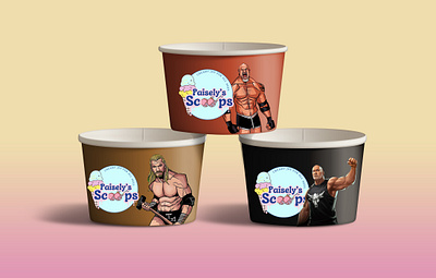 ICECREAM CUP BRANDING adobexd branding cups design figma graphic design icecream illustration photoshop ui uiux website