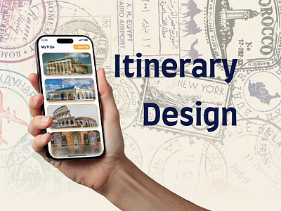 Itinerary Design dailyui figma itinerary mobile mobile app travel trip ui ui079 ux uxui web design