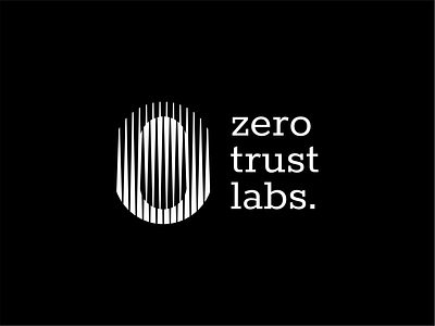 zero trust labs. black branding labs line logo monochrome null white zero