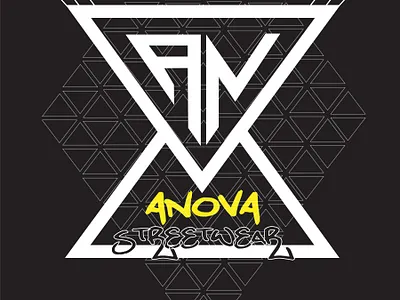 ANOVA Concept Poster | Streetwear x Geometric Design bold graphics brand identity branding concept design design design challenge expressive design fashion branding geometric design graphic design illustration layout design logo personal branding poster design print design street culture streetwear design triangle design typography