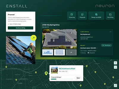 Enstall - UX/UI Design b2b design energy eser experience interface management neuron platform product design productivity renewable energy solar ui ui design ux ux design worktech