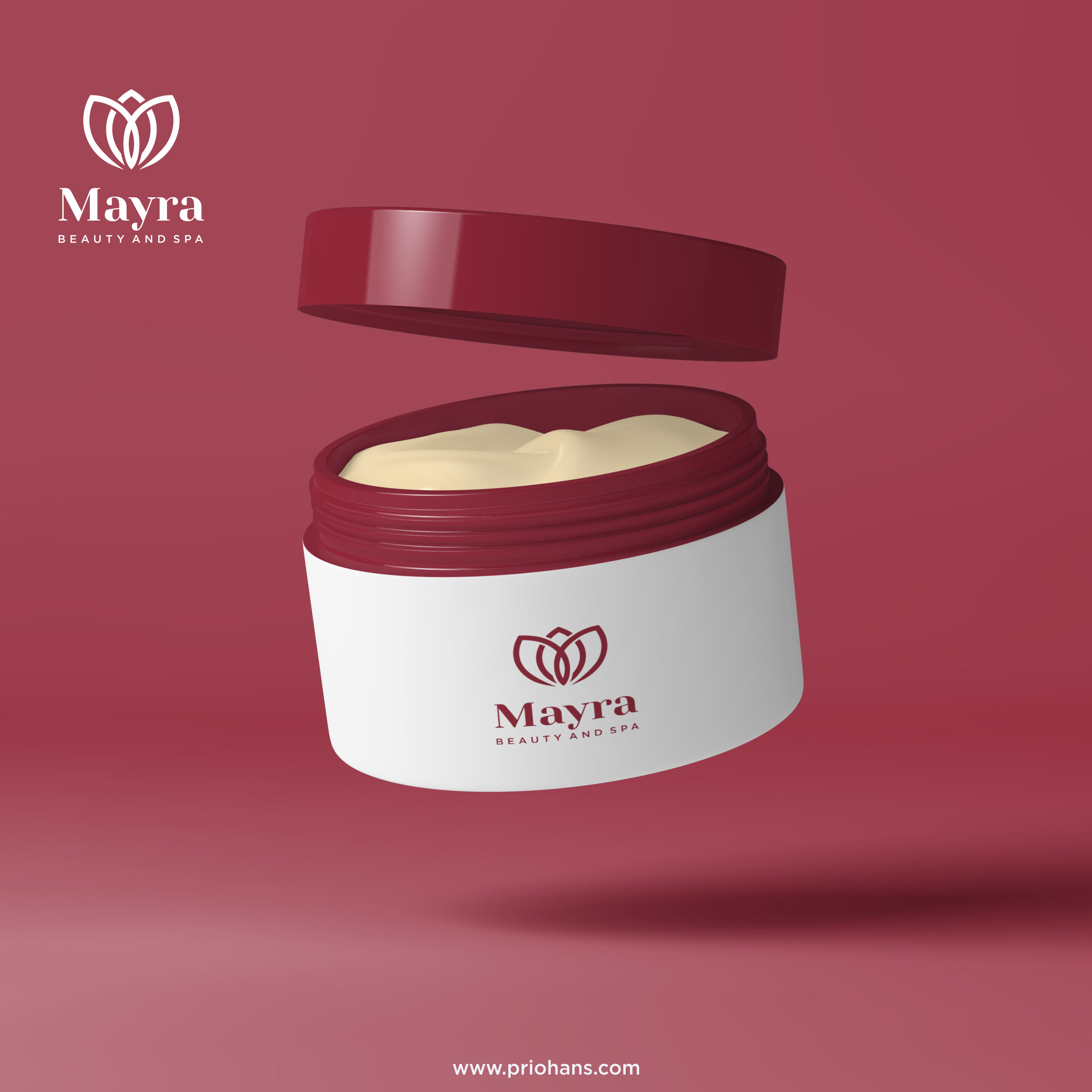 Flower and letter M logo for Mayra Beauty and Spa brand branding color design flower logo graphic design illustration letter m logo logo logo designer minimal prio hans typography ui ux vector web website