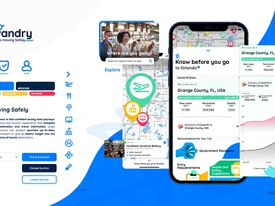 Wandry app - Keep moving Safely (Covid-19) branding ui