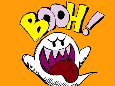 BOOH funny ghost graphic design illustration illustrator vector vector art