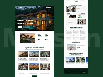 Maison chatgpt figma housing landing page real estate uiux design webdesign website