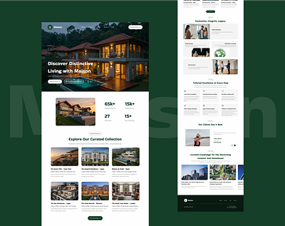 Maison chatgpt figma housing landing page real estate uiux design webdesign website