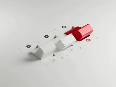 Intermission Switch 3d 3d animation blender blender3d button dial illustration isometric isometric illustration switch