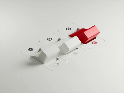 Intermission Switch 3d 3d animation blender blender3d button dial illustration isometric isometric illustration switch