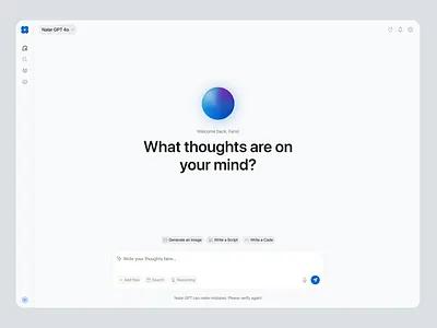 Nalar GPT - AI Assistant Dashboard ai assistant ai chat dashboard gpt ui openai saas ui design user experience user interface web app web design