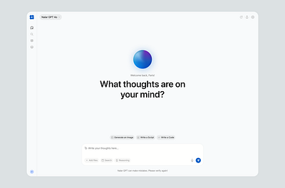 Nalar GPT - AI Assistant Dashboard ai assistant ai chat dashboard gpt ui openai saas ui design user experience user interface web app web design