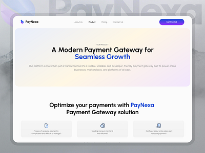 PayNexa - Product Page digital agency landing page payment gateway software development ui design uiux web design web development