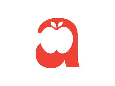 a letter apple a letter apple brand branding creative logo leaf logo logo design logotype mark modern negative space timeless versatile