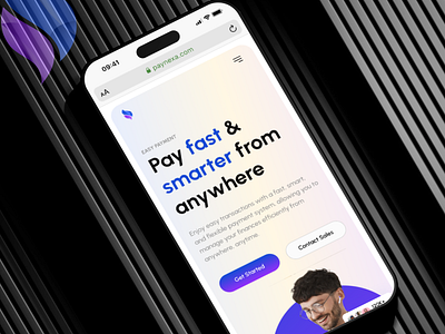 PayNexa - Hero Section (Mobile view) mobile design payment gateway responsive design ui design web design