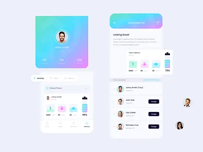 Flowell - Profile & Team Details app app design blockchain cryptocurrency design fitness ios mobile app mobile app design move2earn profile team ui ui design ux ux design web 3.0