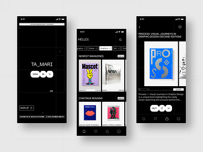 Design Magazine App 2023 app design e commece ebook figma futuristic graphic design magazine minimal mobile app modern reader shop store trendy typography ui usability ux