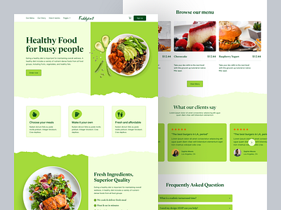 Food Landing page Website design food food delivery food website graphic design healthy food hotel restaurant snacks ui uidex web webdesign website