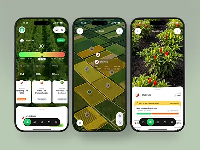 Farmland - Farm Management agriculture agritech agrotech app app design crop farm farming farmmanagement fieldmonitoring harvesting management map mobile mobileapp monitoring monitoring app smartagriculutre ui ux
