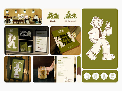 Oh My Oat Branding and Packaging Design - Coffee Shop brand identity branding cafe coffee coffee shop color palette graphic design icon illustration label packaging logo logo design logo type logotype mark menu design packaging print restaurant branding typography