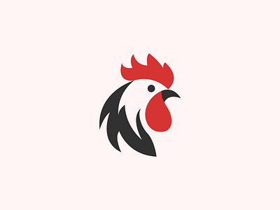 Rooster Logo animal bird brand branding chicken farm food geometric icon illustration logo minimalist modern logo poultry rooster symbol vector