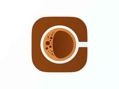 C for Coffee icon! app icon brand branding c cafe coffee cup icon illustration ios ios icon letter lettermark logo logo design mark saas shop startup symbol