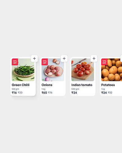 Grocery cards app design design exploration illustration ui ui design ui ux ux