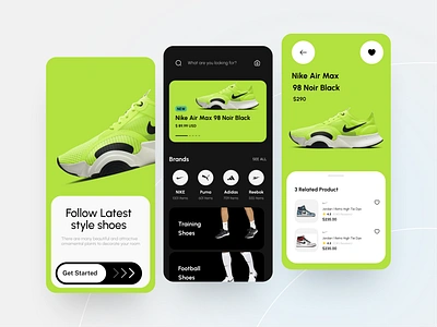 Nike Shoe - App Design adidas app app design footwear market nike air online shopping puma reebok shoe shoes shoes store