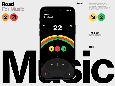 Music Control ai animation branding dashboard design fashion illustration interface motion graphics news os slide sound ui