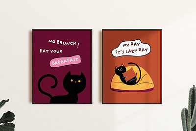 Inspirational Cat Lovers Quotes Poster Wall Art graphic design inspirational quotes motivational quotes poster design printable poster printable wall art wall art