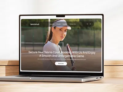 Tennis court landing page: Animated animation interaction landing page product design sport tennis ui ux web design website