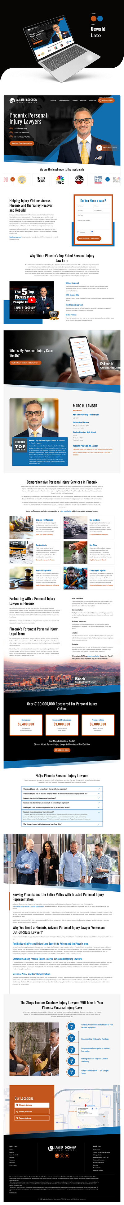 Modern personal injury lawyer website figma law firm ui ux website design