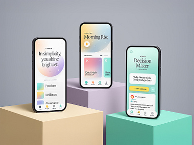 Mobile App UI Design – Meditation & Activity Features creative mobile design