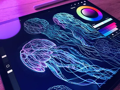 My new tool apple pencil artworks challenge cyberpunk draw drawing illustration ipadart medium medusa meduses neon paint painting pink procreate procreate art sketch sketchbook sketches