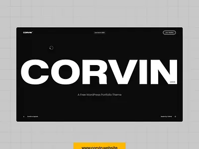 Corvin Website agency clapat clean design minimal portfolio showcase website wordpress