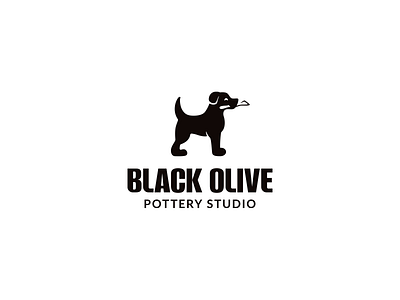 Pottery studio logo animal brand branding clay design dog elegant graphic design logo logo design logo designer logodesign logodesigner logotype minimalism minimalistic modern pet pottery stack