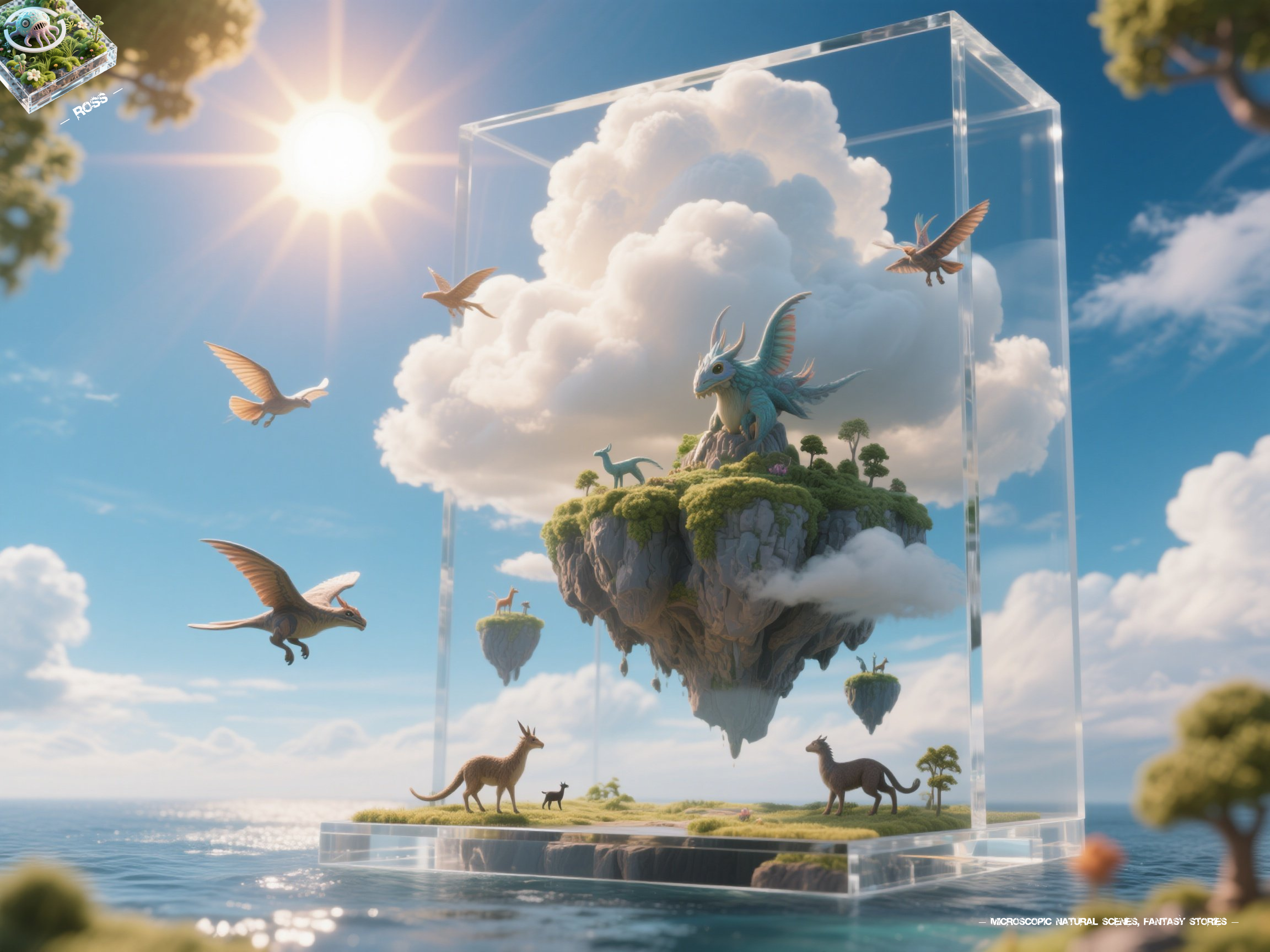 AIGC-Micro models, natural scenes, fantasy stories 3d aigc branding graphic design illustration art imagination vector illustrations