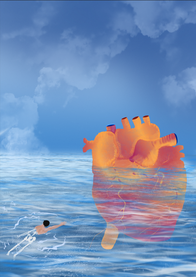 Cover art for the 50th edition of Kosh Magazine cover cover art graphic design illustration