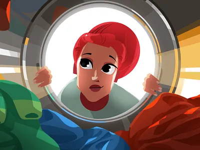 Household chores 2d animation character character design illustration women