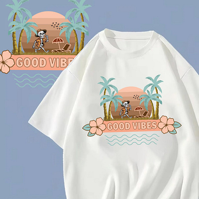 Good vibes t shirt design beach weave bold t shirt design clothing design graphic design illustration sea beach skull summer vibes skull t shirt summer tee summer time summer vibes sweatshirt design t shirt t shirt design t shirts t shirts design vintage t shirt