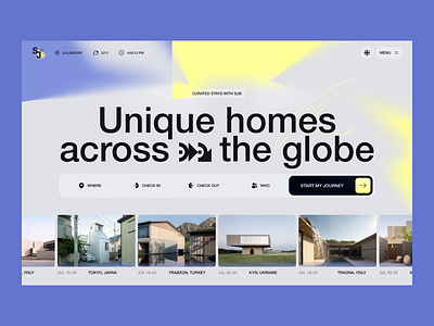 Web Design for a Luxury Booking Platform accommodations booking booking platform design design studio hero hero section interface landing landing page luxury luxury stays premium responsive travel ui ux web web design webflow