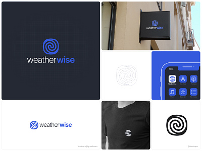 WeatherWise Mobile app for weather rad reporting app icon app logo brand identity design freeze icon logo mark