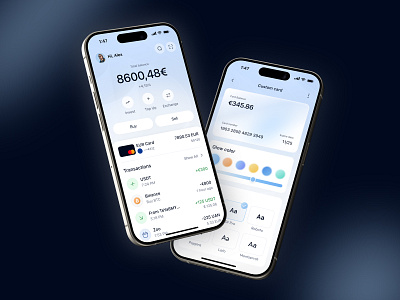 Volio - Crypto Banking Mobile App app banking app clean crypto crypto wallet minimal mobile mobile app platform ui ux wallet web design