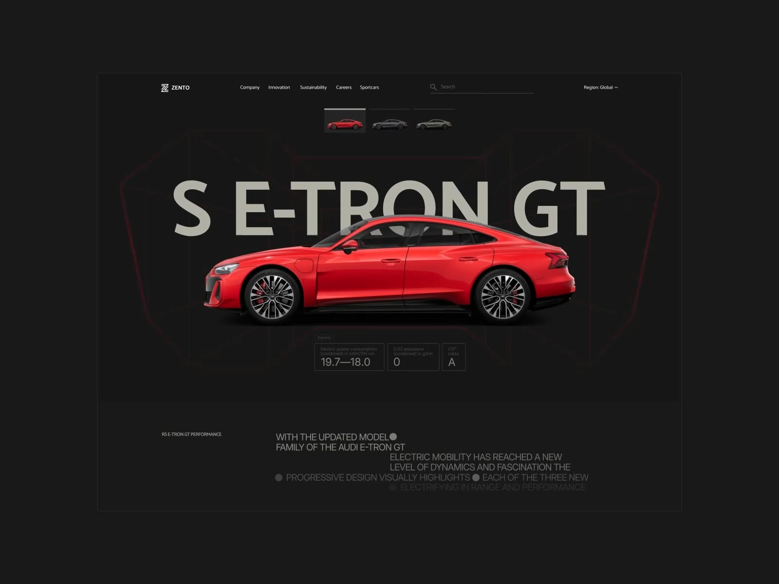 Zento Vehicles | Corporate website animation cars graphic design ui vehicles website