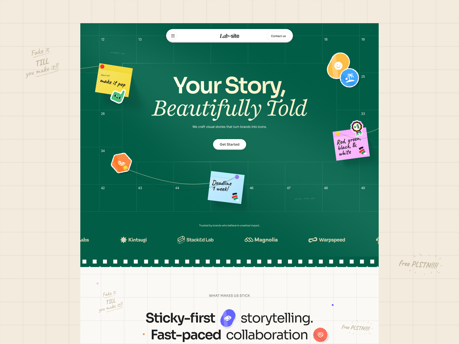 Example of Landing Page UI Design